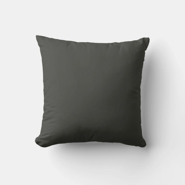 Black olive (solid colour)  cushion (Front)