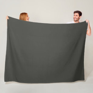 Black olive (solid colour)  fleece blanket