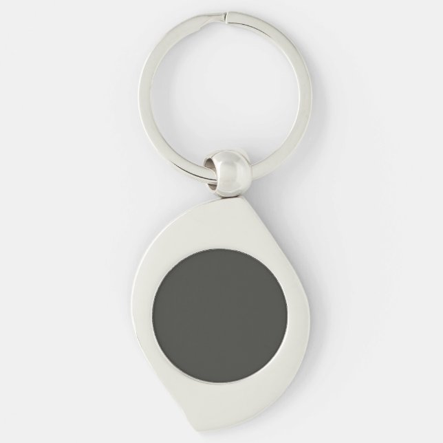 Black olive (solid colour)  key ring (Front)