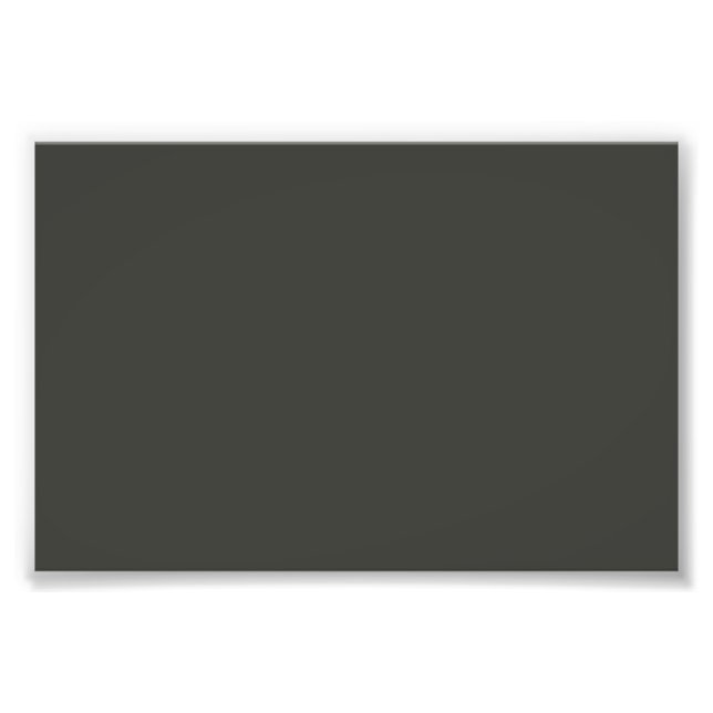 Black olive (solid colour)  photo print (Front)