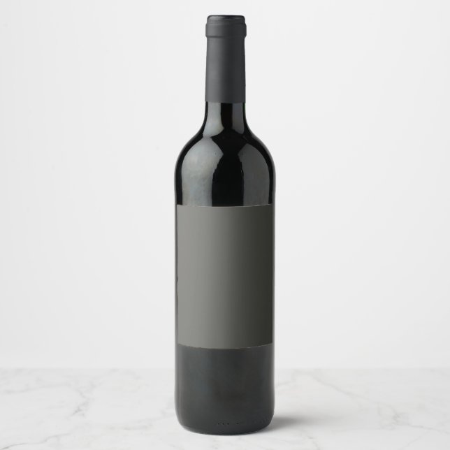 Black olive (solid colour)  wine label (Front)