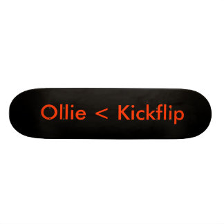 black, Ollie < Kickflip Skateboard