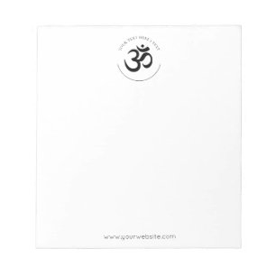 Black  Om Symbol Notepad