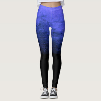 Black Ombré Distressed Texture - Indigo Leggings