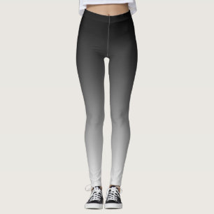 Black Ombre Gradient Faded   Leggings