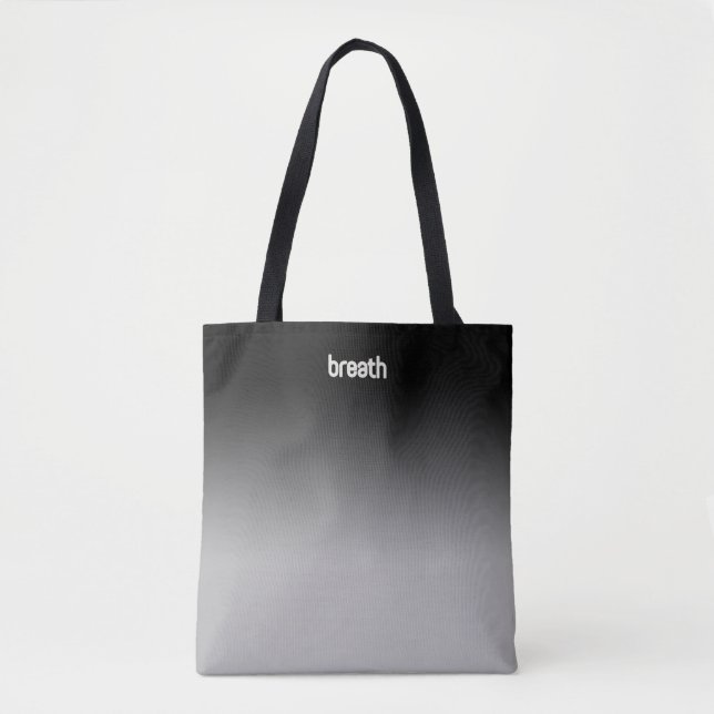 Black Ombre Tote Bag – Soft Color, Strong Spirit (Front)