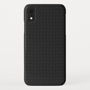 Black on Black Chequered Automotive Pattern iPhone XR Case