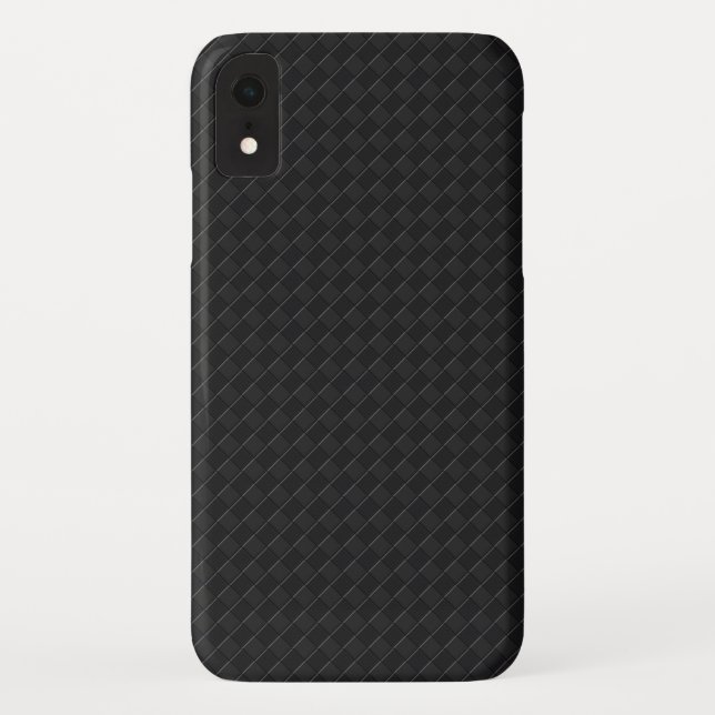 Black on Black Chequered Automotive Pattern Case-Mate iPhone Case (Back)