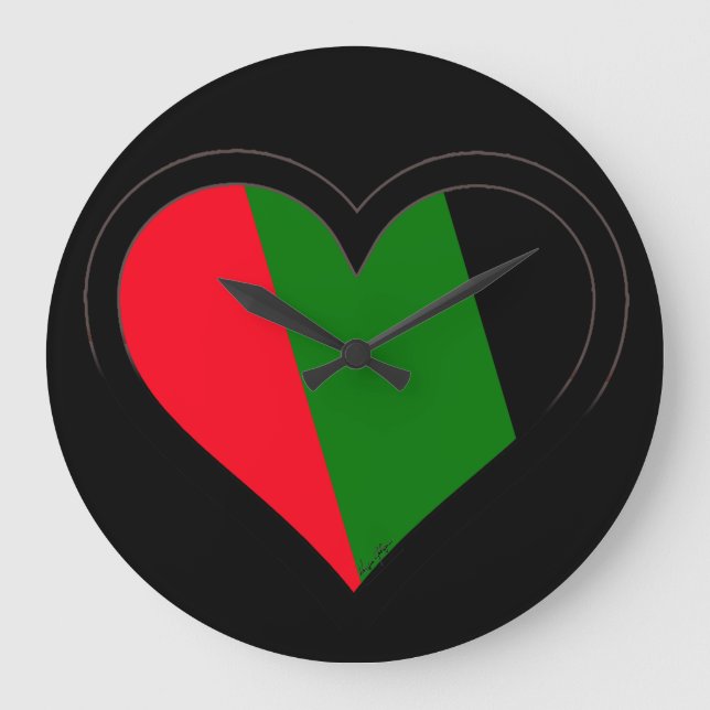BLACK ON BLACK LOVE CLOCK (Front)