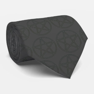 Black on Black Pentacle Tie