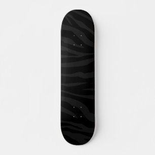 Black on Black Zebra Print Old School Skateboard