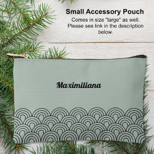 Black on Green - Arches Glam Small Accessory Pouch