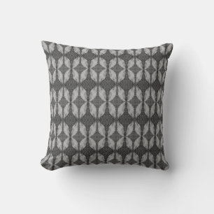 black on grey fall leaves solid back cushion