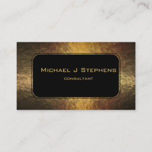 Black on Hammered Gold  Business Card