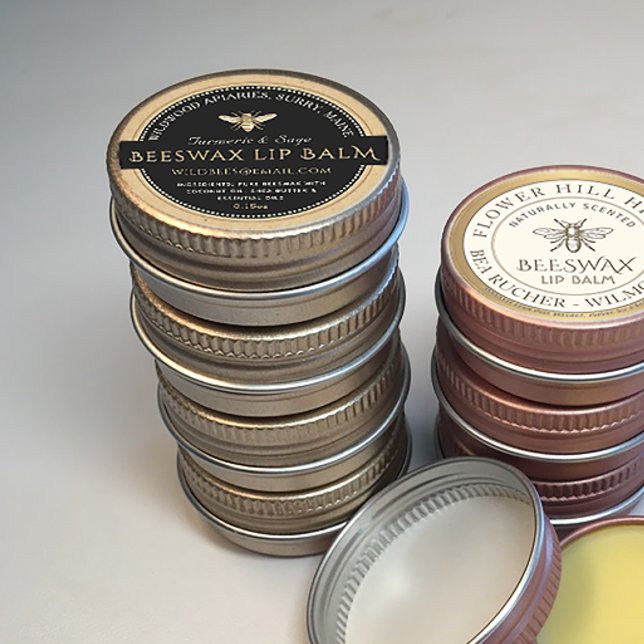 BLACK ON KRAFT Beeswax Lip Balm Label (Creator Uploaded)