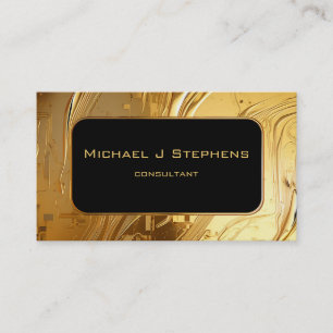 Black on Liquid Gold Business Card