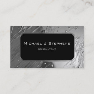 Black on Liquid Silver Business Card