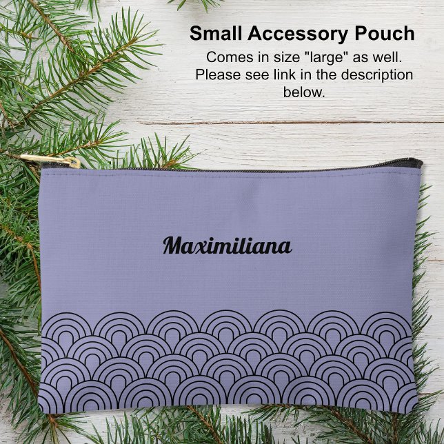 Black on Purple- Arches Glam Small Accessory Pouch (Small Accessory Pouch - Black on Purple- Arches Glam by Leapfroglisics Shop)