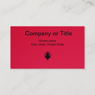 Black On Red Business Card