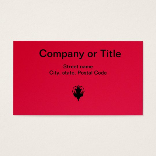Black On Red Business Card