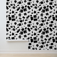 Black on White abstract Shapes Squares