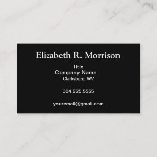 Black on White Damask Business Card