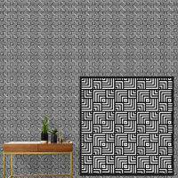 Black on White Geometric Overlapping Squares