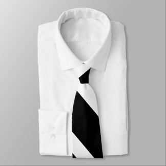 Black on White Striped Tie