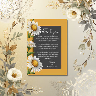 black onyx simple orange Vintage Elegance Thank You Card
