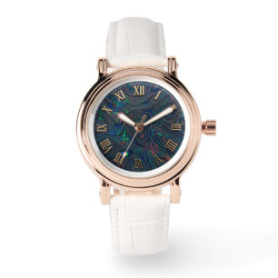 Black Opal Style Dial Wrist Watch