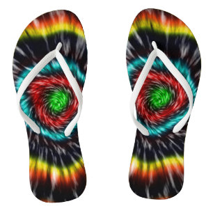 Black Opal Tie Dye, Flip Flops, Flip Flops