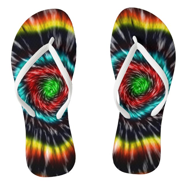 Black Opal Tie Dye, Flip Flops, Flip Flops (Footbed)