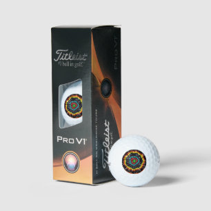 Black Opal Tie Dye, Golf Balls