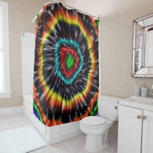 Black Opal Tie Dye, Shower Curtain