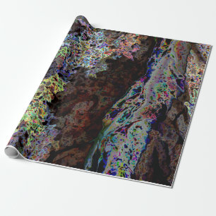 Black Opalised Rock Wrapping Paper
