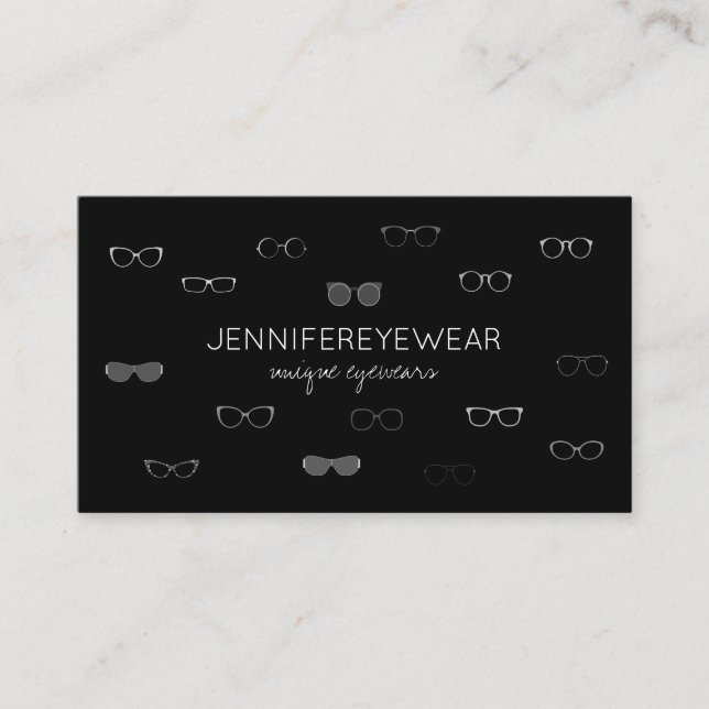 Black Optical Eye sunglasses Business Card (Front)