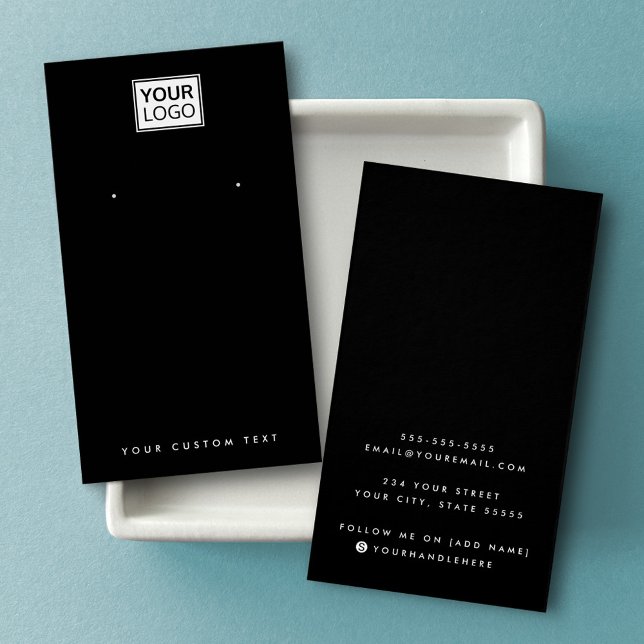 Black or any colour add logo earring display card (Black or any color add logo earring display card
)