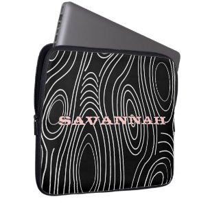 Black or Any colour Wood Grain Lap Top Cover