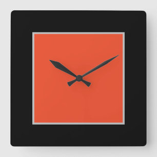 Black/Orange Acrylic Wall Clock