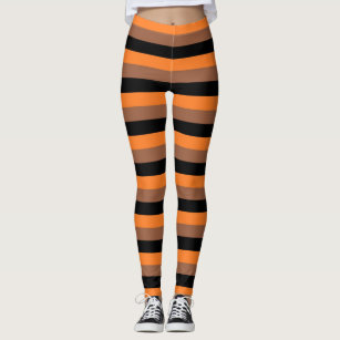 Alternative Black Dark Brown Vertical Striped Leggings