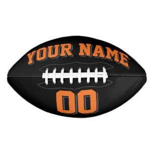 BLACK ORANGE AND CHARCOAL GRAY Custom Football American Football