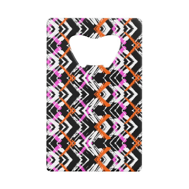 Black, Orange, And Pink Hand Drawn Arrow Pattern (Front)