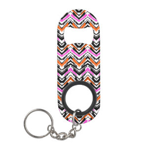 Black, Orange, And Pink Hand Drawn Chevron Pattern