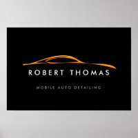 Black/Orange Auto Detail/Repair Logo Download