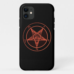 Black/Orange Baphomet Phone Case