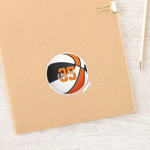 black orange basketball team party favours
