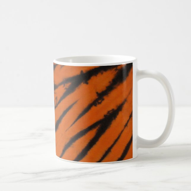 Black & Orange Bengal Stripe Mug (Right)