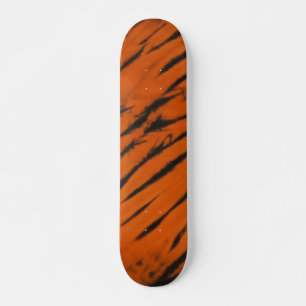 Black & Orange Bengal Stripe Tie Dye Skateboard