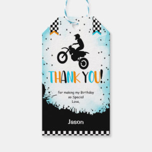 Black & Orange Bike Gift Tags