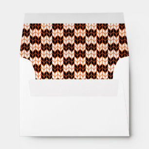 BLACK ORANGE CHECK KNIT A6 Envelope